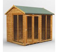 Powersheds Apex Roof Summerhouse 8ft x 6ft - Golden Brown