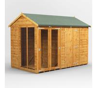 Powersheds Apex Roof Summerhouse Combi 10ft x 6ft, 4952mm x 1308mm, Golden Brown Timber