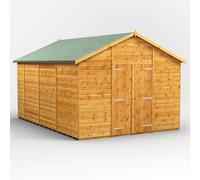 Power 14x10 Apex No Window Double Door Shed