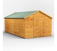 Power 18x10 Apex No Window Double Door Shed
