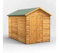 10X6 Powersheds Overlap Apex Windowless Shed, Brown