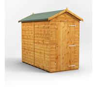Powersheds Apex 8' x 4' Windowless Garden Shed, Brown