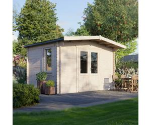 Powersheds Chalet Log Cabin 10' x 14', 28mm Scandinavian Timber