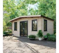 Powersheds Chalet Log Cabin 10ft x 16ft (Doors Central) 44mm Log Thickness