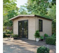 Powersheds Chalet Log Cabin 12'x12' (Doors Central) 44mm Log Thickness