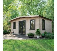 Powersheds Chalet Log Cabin 12ft x 18ft (Doors Central) 44mm Log Thickness