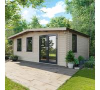 Power Chalet Log Cabin 14'x20' (Doors to Right) 44mm Log Thickness