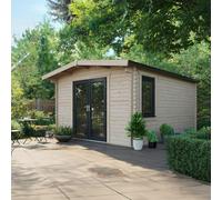 Powersheds Chalet Log Cabin 16'x12' (Doors Central) 44mm Log Thickness