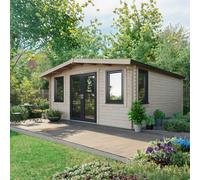 Powersheds Chalet Log Cabin 18'x16' (Doors Central) 44mm Log Thickness