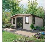 Powersheds Chalet Log Cabin 18'x16' (Doors Central) 44mm Log Thickness