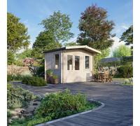 Powersheds Chalet Log Cabin 8' x 12', 28mm Scandinavian Timber