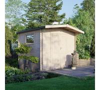 Power 10x12 Chalet Workshop Log Cabin, Doors Central - 28mm Logs