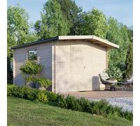 Power 14x14 Chalet Workshop Log Cabin, Doors Central - 28mm Logs