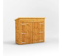 Power Pent Roof Bike Shed 6'x2' Golden Brown