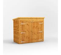 Power Pent Roof Bike Shed 6'x3' Golden Brown