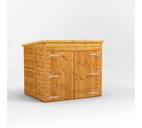 Power Pent Roof Bike Shed 6'x5' Golden Brown