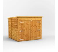 Powersheds Pent Roof Bike Shed 6ft x 6ft - Golden Brown