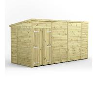 Powersheds Pent Roof Premium Double Door Windowless Garden Shed 14ft x 6ft