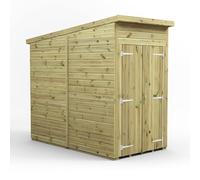 Powersheds Pent Roof Premium Double Door Windowless Garden Shed 4'x8'