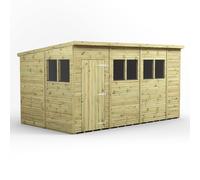 Powersheds Pent Roof Premium Garden Shed 14'x8'