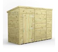 Powersheds Pent Roof Premium Single Door Windowless Garden Shed 10ft x 4ft, High-Grade Timber Shiplap