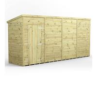 Power 16x4 Premium Pent Windowless Garden Shed