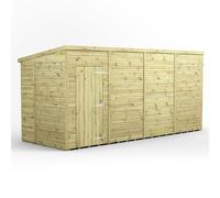 Power 16x6 Premium Pent Windowless Garden Shed