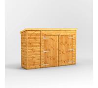 Power Pent Roof Bike Shed 8'x2' Golden Brown