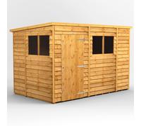 Power Pent Roof Overlap Garden Shed 10'x6' Golden Brown