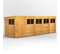 (20x6, Single) Power Overlap Pent Garden Shed
