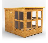 Power Pent Roof Potting Shed 6'x8' Golden Brown