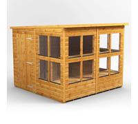 Power Pent Roof Potting Shed 8'x8' Golden Brown