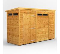Powersheds Pent 10' x 4' Security Shed, Brown