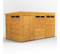 Power Pent 12' x 6' Security Shed, Brown