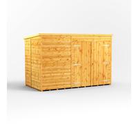 Powersheds Pent Roof Storage Shed 10'x5' - Golden Brown