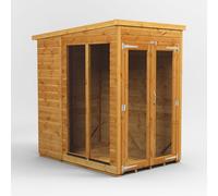 Power Pent Roof Summerhouse 4'x6' Golden Brown