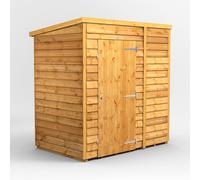 (6x4, Single) Power Overlap Pent Windowless Garden Shed