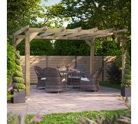 Powersheds Pergola 14ft x 12ft, 4190mm x 3590mm, Scandinavian Timber