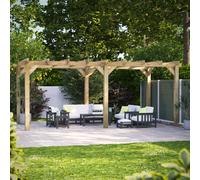 Powersheds 20x10 Pergola, Brown