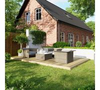 Powersheds Treated Timber Decking Kit (No Handrails) 10ft x 16ft - Light Brown