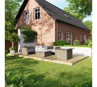 10X20 Power Timber Decking Kit - No Handrails (3M X 6M), Brown