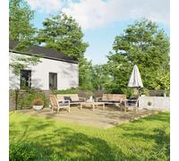 Powersheds Treated Timber Decking Kit 20ft x 20ft, Light Brown