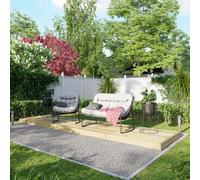 Powersheds Treated Timber Decking Kit (No Handrails) 4ft x 16ft - Light Brown