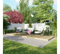 Powersheds Treated Timber Decking Kit (No Handrails) 6ft x 20ft - Light Brown