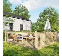 Powersheds Treated Timber Decking Kit 14ft x 14ft, Light Brown