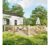 Powersheds Treated Timber Decking Kit 18ft x 18ft, Light Brown