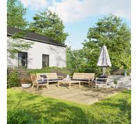 Powersheds Treated Timber Decking Kit (No Handrails) 14ft x 18ft - Light Brown