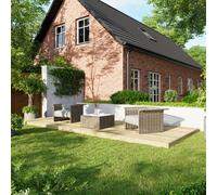 Power 8 x 20ft Timber Decking Kit With No Handrails - Brown - Powersheds - Wilko