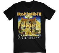 Powerslave World Slavery Tour Back Print T-Shirt Iron Maiden Black S