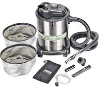 PowerSmith FENRIR PAVC102 10 Amp 4 Gallon Ash Vacuum with 2 Ash Filters, Silver